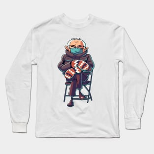 Bernie Sanders Inauguration Mittens Meme Long Sleeve T-Shirt